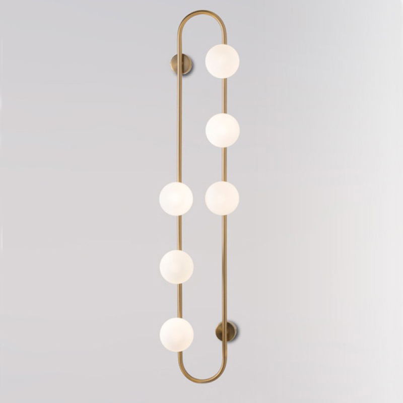Бра HOOP WALL Lamp Gold 6 Золотой Белый Бра HOOP WALL Lamp Gold 6 Золотой Белый в Тюмени | Loft Concept