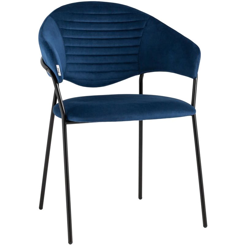 Стул Alexis Chair Синий Велюр Синий Черный Стул Alexis Chair Синий Велюр Синий Черный в Тюмени | Loft Concept