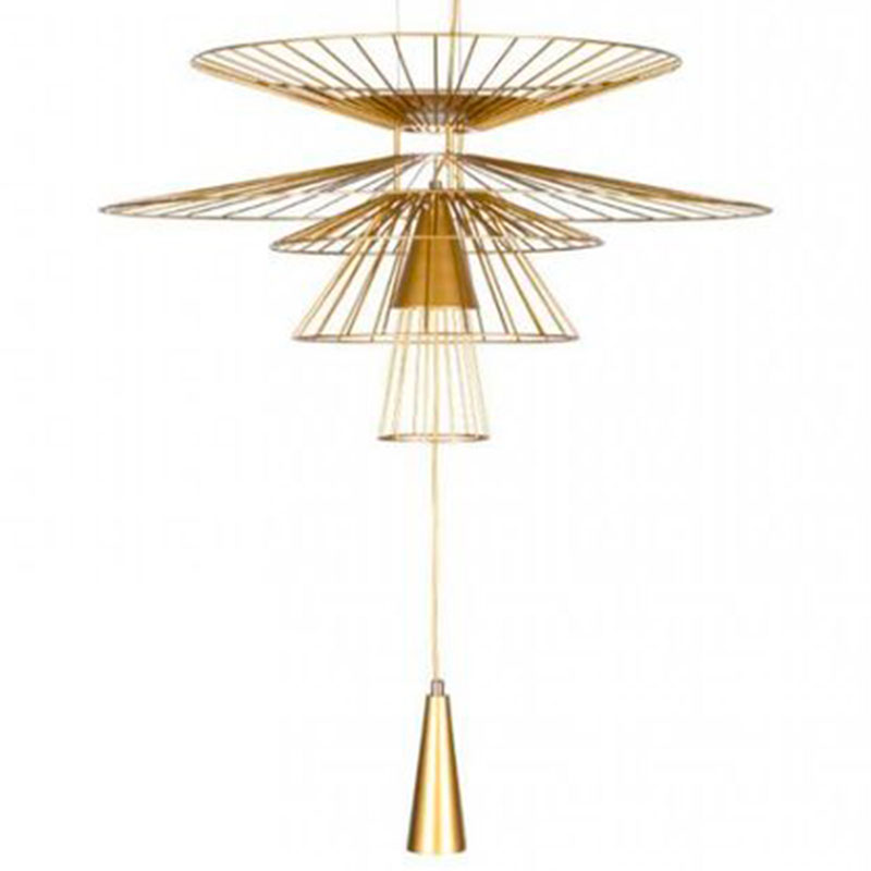 Люстра с металлическим плафоном Shade Metal Chandelier 100 см Золотой Люстра с металлическим плафоном Shade Metal Chandelier 100 см Золотой в Тюмени | Loft Concept