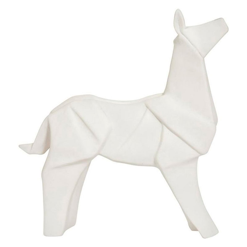 Фигурка в виде оригами керамическая белая собака White Dog Белый Фигурка в виде оригами керамическая белая собака White Dog Белый в Тюмени | Loft Concept