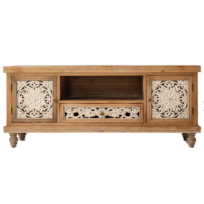 ТВ-тумба Gosselin Provence TV Stand Древесина Бежевый Белый ТВ-тумба Gosselin Provence TV Stand Древесина Бежевый Белый в Тюмени | Loft Concept