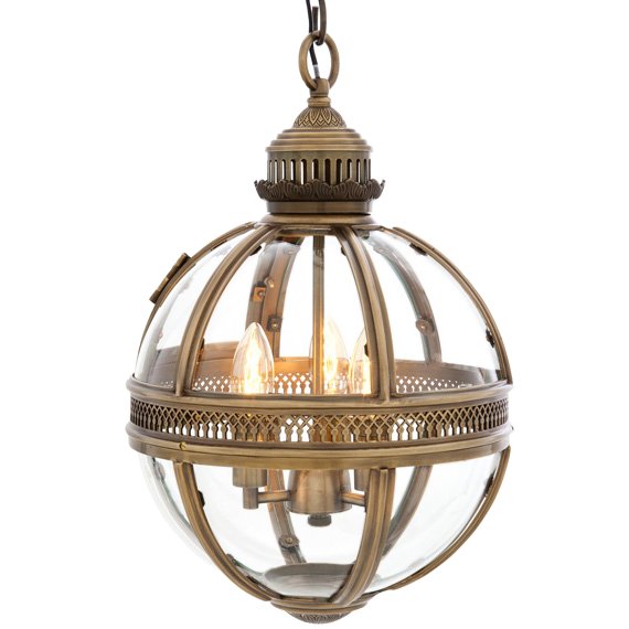 Люстра Lantern Residential Brass S Латунь Античная полированная Прозрачное Стекло Люстра Lantern Residential Brass S Латунь Античная полированная Прозрачное Стекло в Тюмени | Loft Concept
