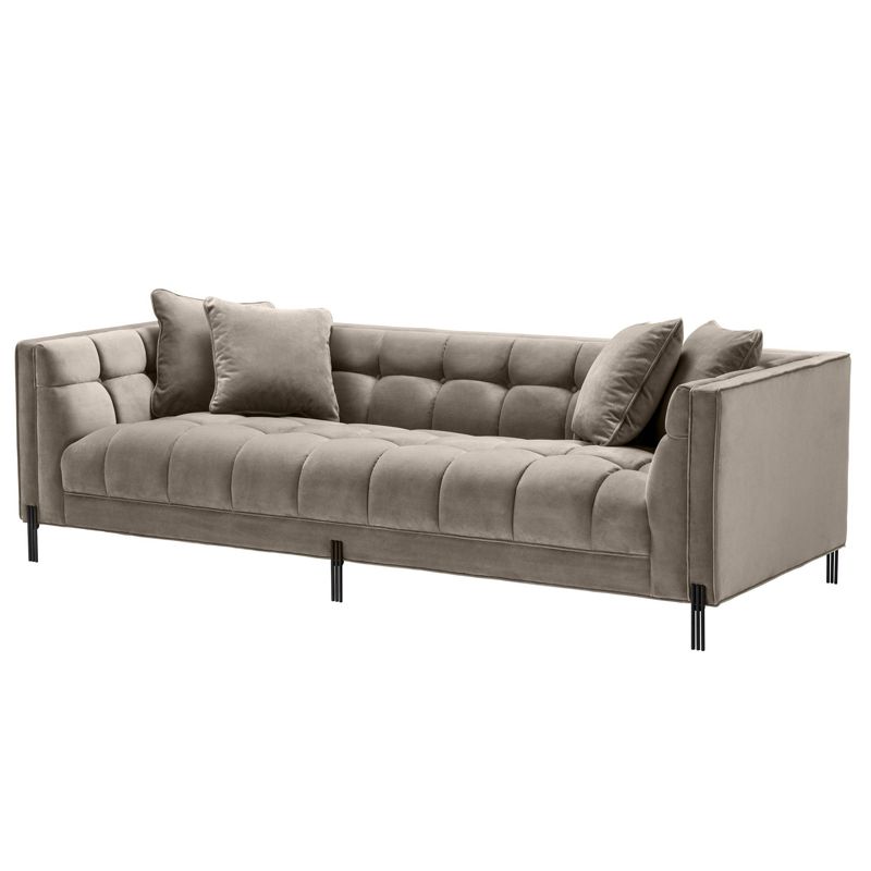 Диван Eichholtz Sofa Sienna greige Бежево-серый Темная бронза Диван Eichholtz Sofa Sienna greige Бежево-серый Темная бронза в Тюмени | Loft Concept