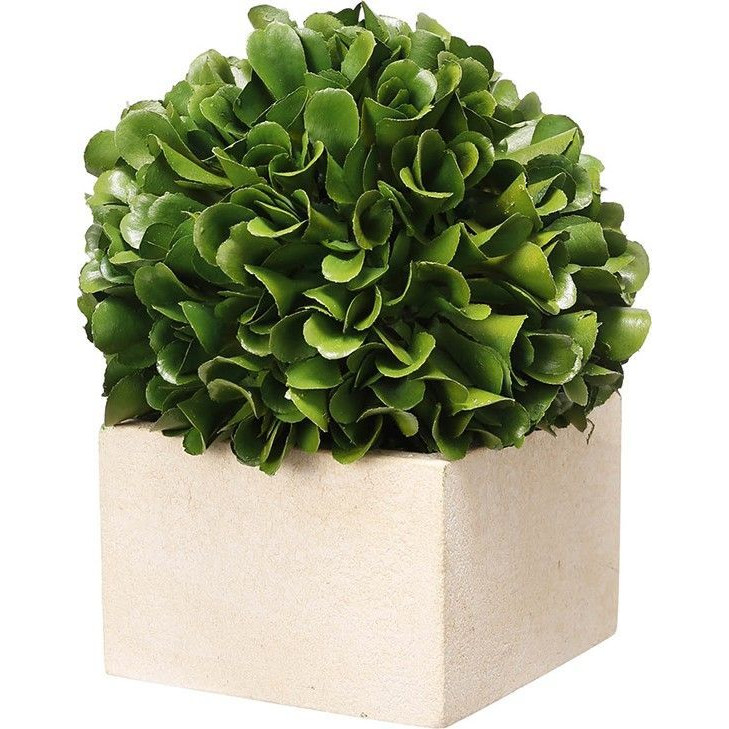 Декоративный искусственное растение Square boxwood Зеленый Бежевый Декоративный искусственное растение Square boxwood Зеленый Бежевый в Тюмени | Loft Concept