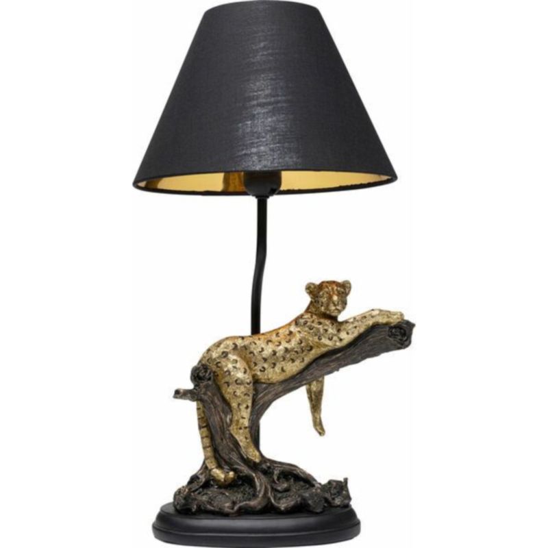 Настольная лампа черная Calm leopard Черный Золотой Настольная лампа черная Calm leopard Черный Золотой в Тюмени | Loft Concept