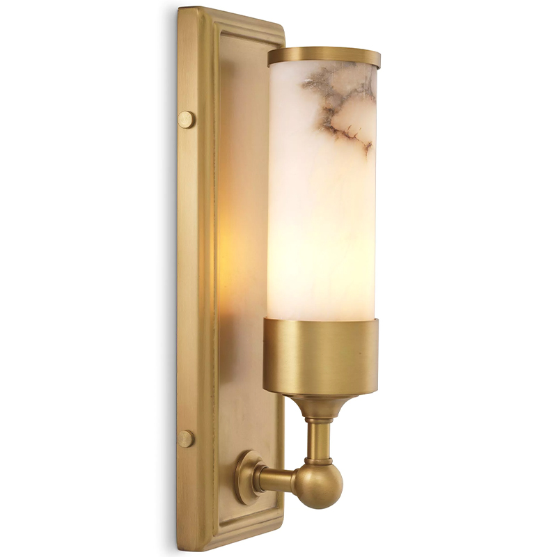 Бра Eichholtz Wall Lamp Valentine Alabaster Бежевый Белый Мрамор Bianco Латунь Бра Eichholtz Wall Lamp Valentine Alabaster Бежевый Белый Мрамор Bianco Латунь в Тюмени | Loft Concept