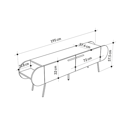 ТВ-тумба серая с 2-мя откидными дверцами и 2-мя открытыми полками CAPSULE TV STAND RETRO GREY ТВ-тумба серая с 2-мя откидными дверцами и 2-мя открытыми полками CAPSULE TV STAND RETRO GREY в Тюмени