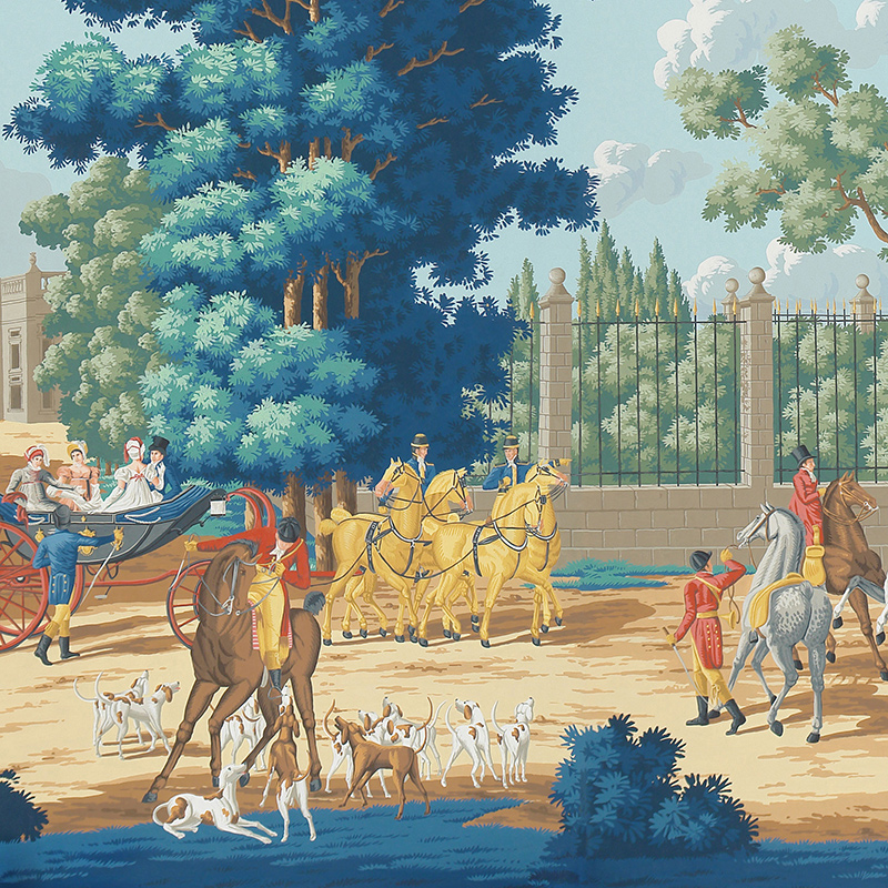 Обои ручная роспись La Chasse de Compiegne Jacquemart Обои ручная роспись La Chasse de Compiegne Jacquemart в Тюмени | Loft Concept