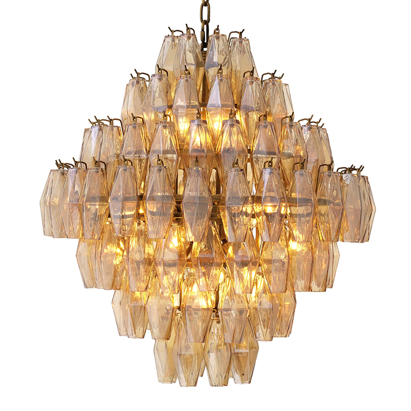 Люстра Eichholtz Chandelier Benini L Amber Янтарный Латунь Люстра Eichholtz Chandelier Benini L Amber Янтарный Латунь в Тюмени | Loft Concept