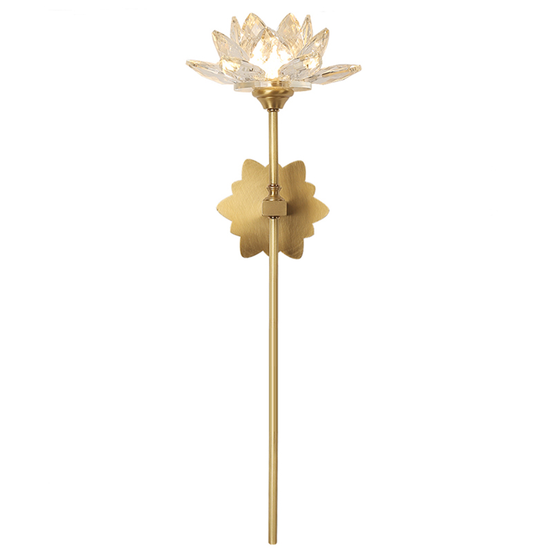 Бра Хрустальный Цветок Лотоса Lotus flower Wall Clear Glass D Латунь Прозрачное Стекло Бра Хрустальный Цветок Лотоса Lotus flower Wall Clear Glass D Латунь Прозрачное Стекло в Тюмени | Loft Concept