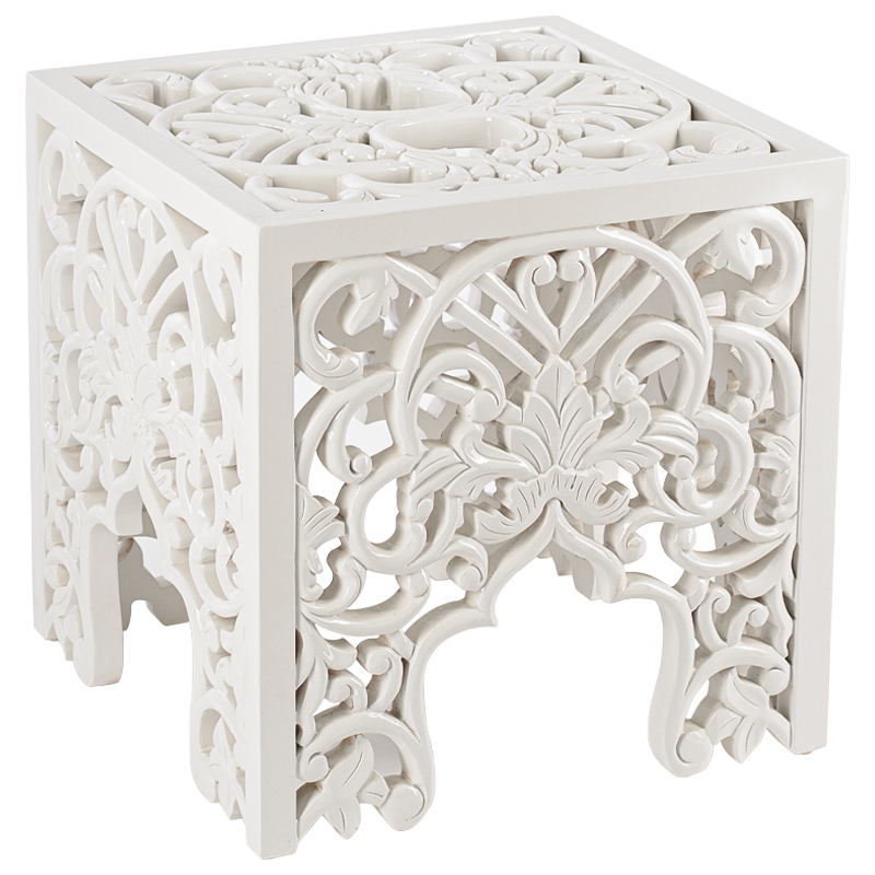 Приставной стол Side Table White lace Белый Приставной стол Side Table White lace Белый в Тюмени | Loft Concept