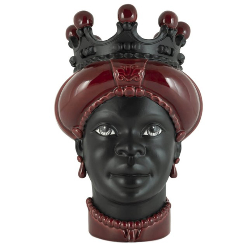 Ваза VASE MORO LADY CROWN DARK burgundy Бургундский красный Черный Ваза VASE MORO LADY CROWN DARK burgundy Бургундский красный Черный в Тюмени | Loft Concept