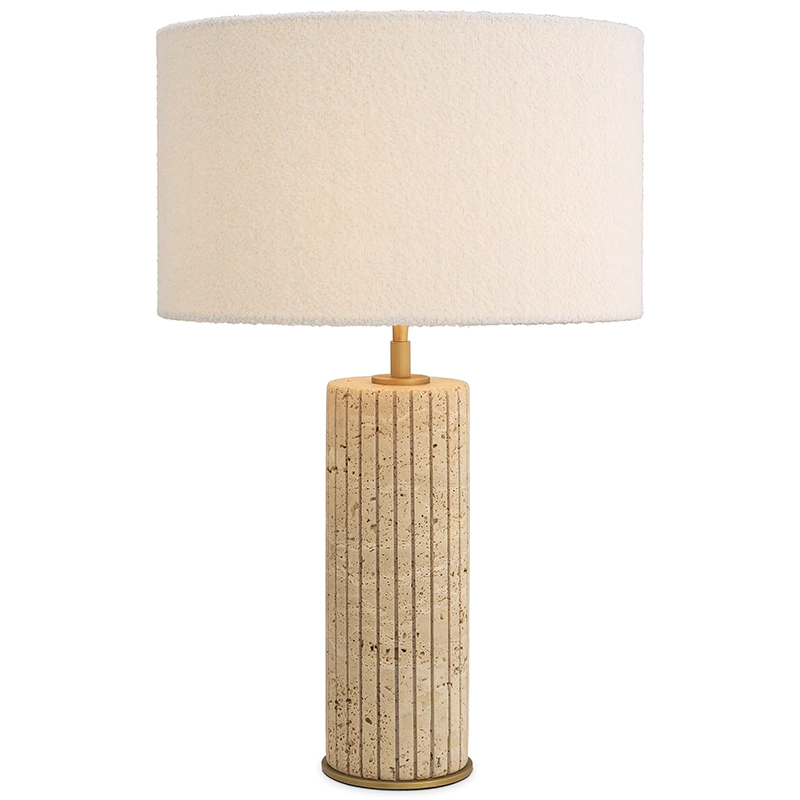 Настольная лампа Eichholtz Table Lamp Giova Round Белый Латунь Бежево-серый Настольная лампа Eichholtz Table Lamp Giova Round Белый Латунь Бежево-серый в Тюмени | Loft Concept