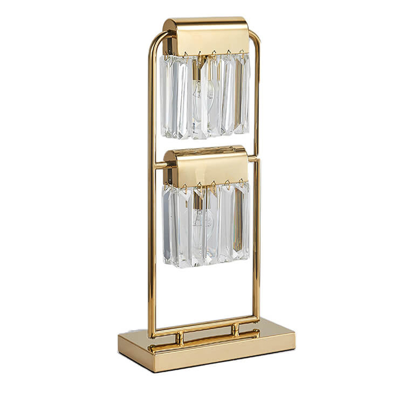 Настольная лампа Crystal Pendants gold 2 Глянцевое золото Прозрачное Стекло Настольная лампа Crystal Pendants gold 2 Глянцевое золото Прозрачное Стекло в Тюмени | Loft Concept