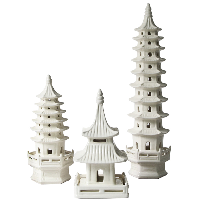 Комплект из 3-х статуэток Japanese Pagoda Комплект из 3-х статуэток Japanese Pagoda в Тюмени | Loft Concept