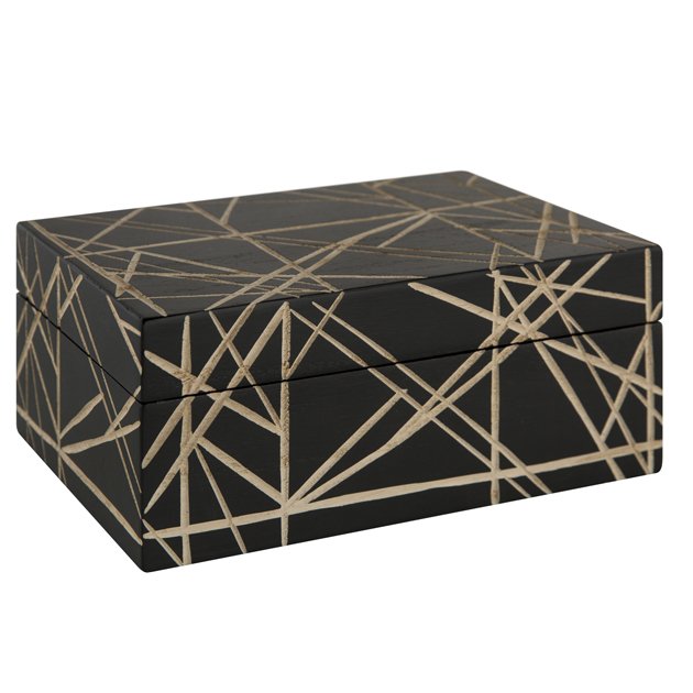Шкатулка Gold Rays Mini Золотой Черный Шкатулка Gold Rays Mini Золотой Черный в Тюмени | Loft Concept