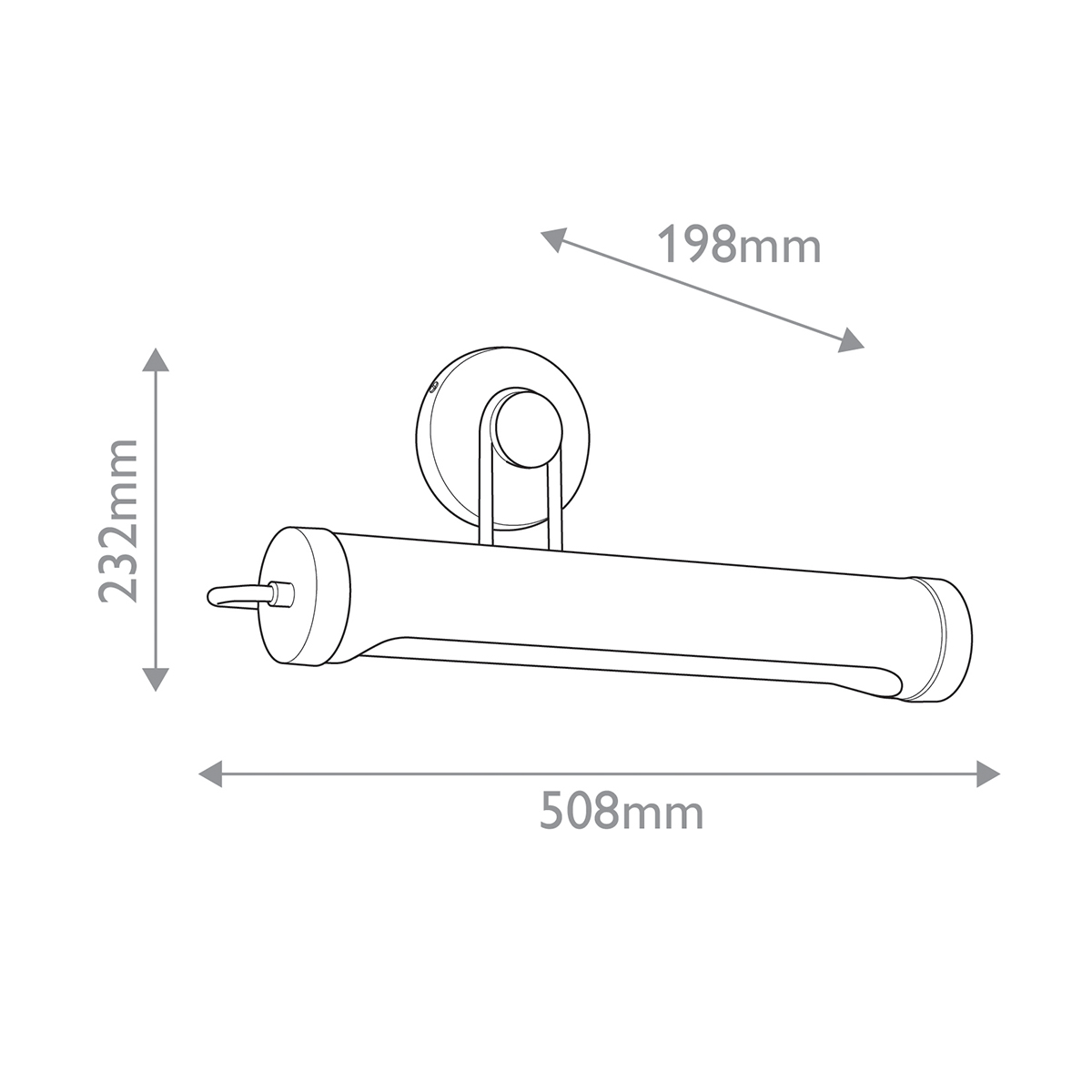 Светильник для картин цвета латунь с длинным цилиндрическим плафоном Alora в Тюмени