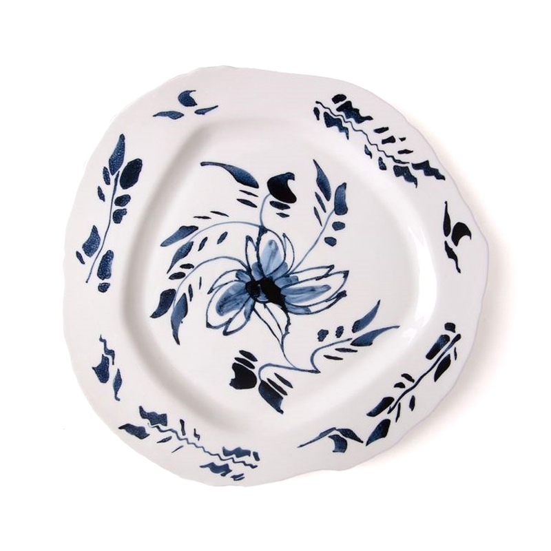 Тарелка Seletti English Delft Белый Синий Тарелка Seletti English Delft Белый Синий в Тюмени | Loft Concept