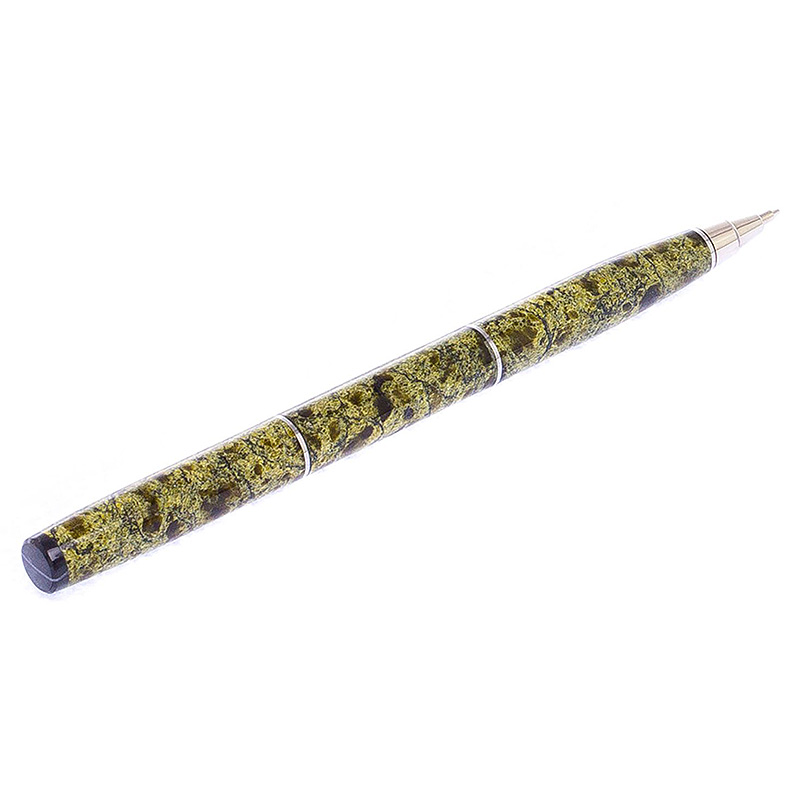 Ручка шариковая из натурального камня Змеевик Stone Pens Зеленый Серебряный Ручка шариковая из натурального камня Змеевик Stone Pens Зеленый Серебряный в Тюмени | Loft Concept