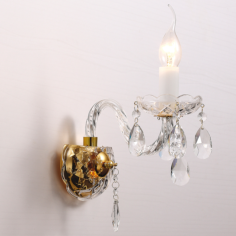 Бра Megane Sconce One Глянцевое золото Прозрачный Бра Megane Sconce One Глянцевое золото Прозрачный в Тюмени | Loft Concept