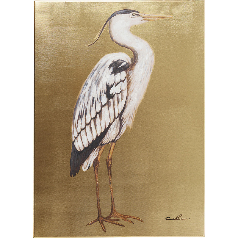 Картина Gold Heron I Золотой Белый Картина Gold Heron I Золотой Белый в Тюмени | Loft Concept