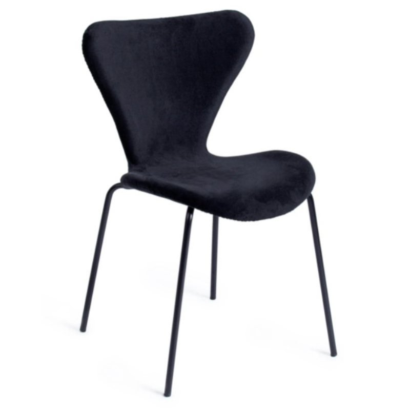 Стул Julissa Black Chair флок Черный Стул Julissa Black Chair флок Черный в Тюмени | Loft Concept