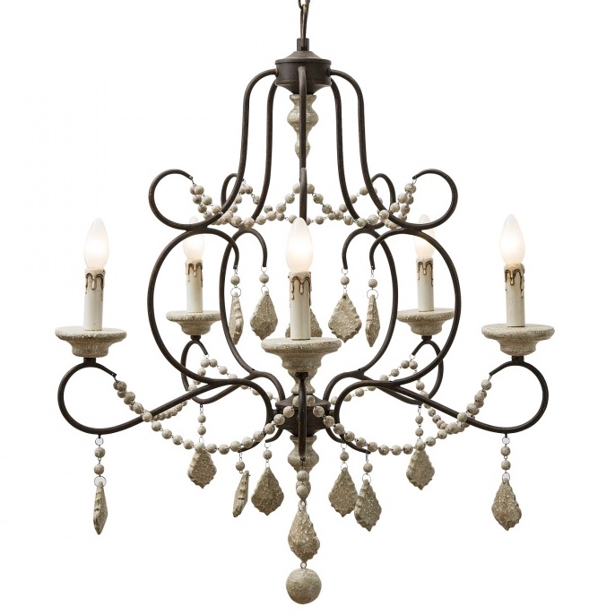 Люстра Wood Myst chandelier Черный Бежевый в Тюмени | Loft Concept 