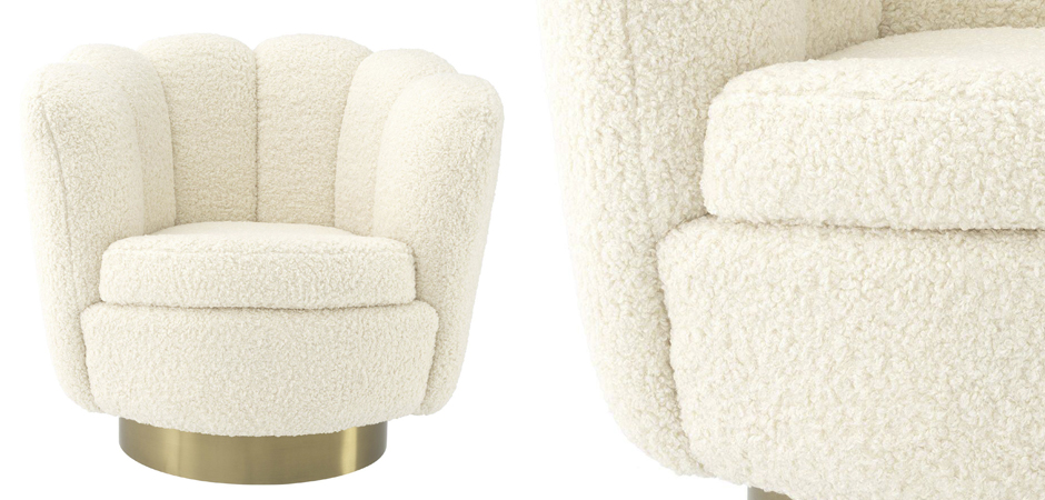 Кресло Eichholtz Swivel Chair Mirage cream Кресло Eichholtz Swivel Chair Mirage cream - Loft-Concept в Тюмени