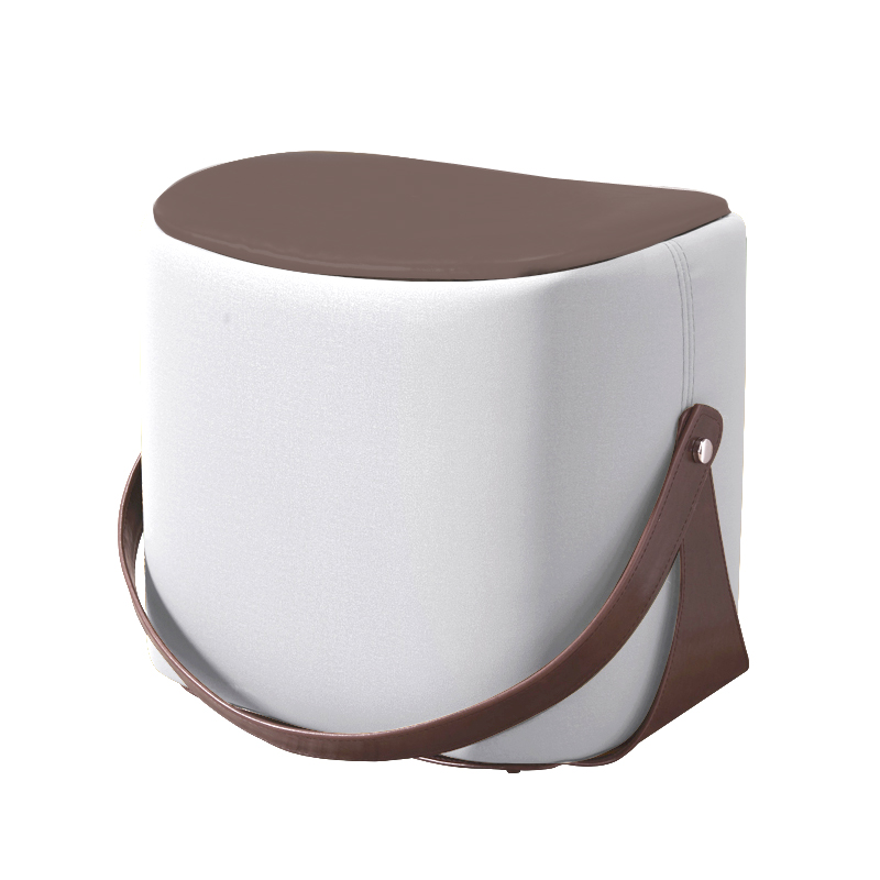 Пуф Langtry Pouf White Коричневый Белый Пуф Langtry Pouf White Коричневый Белый в Тюмени | Loft Concept