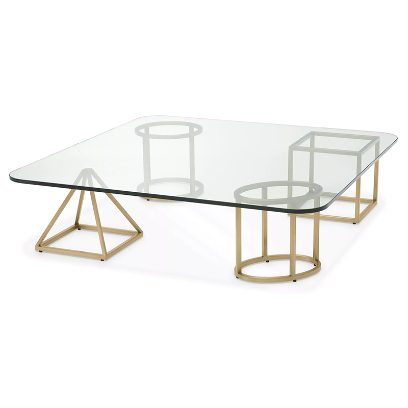 Кофейный стол Eichholtz Coffee Table Speiser Прозрачное Стекло Латунь Кофейный стол Eichholtz Coffee Table Speiser Прозрачное Стекло Латунь в Тюмени | Loft Concept