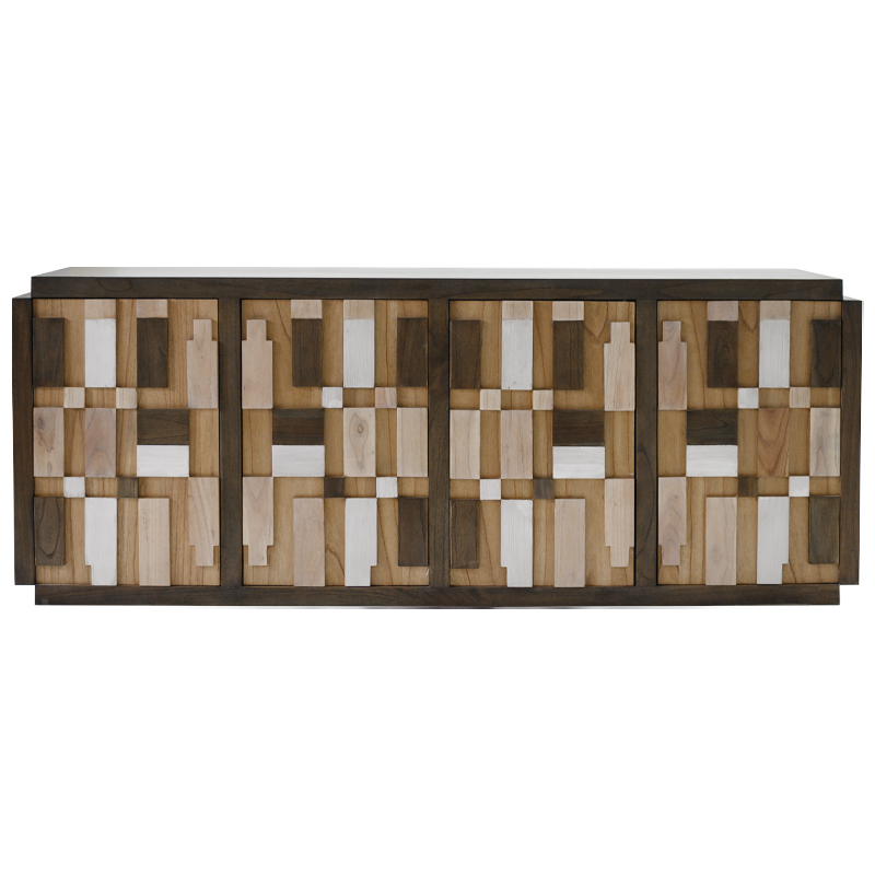Комод Kelly Wearstler Geometric Коричневый Древесина Белый Комод Kelly Wearstler Geometric Коричневый Древесина Белый в Тюмени | Loft Concept