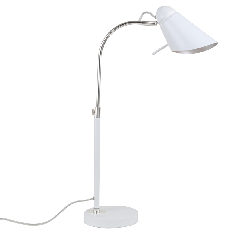 Настольная лампа Silvi Table Lamp Серебряный Белый Настольная лампа Silvi Table Lamp Серебряный Белый в Тюмени | Loft Concept