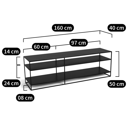 ТВ-тумба стальная с полками Chad TV-Stand ТВ-тумба стальная с полками Chad TV-Stand в Тюмени