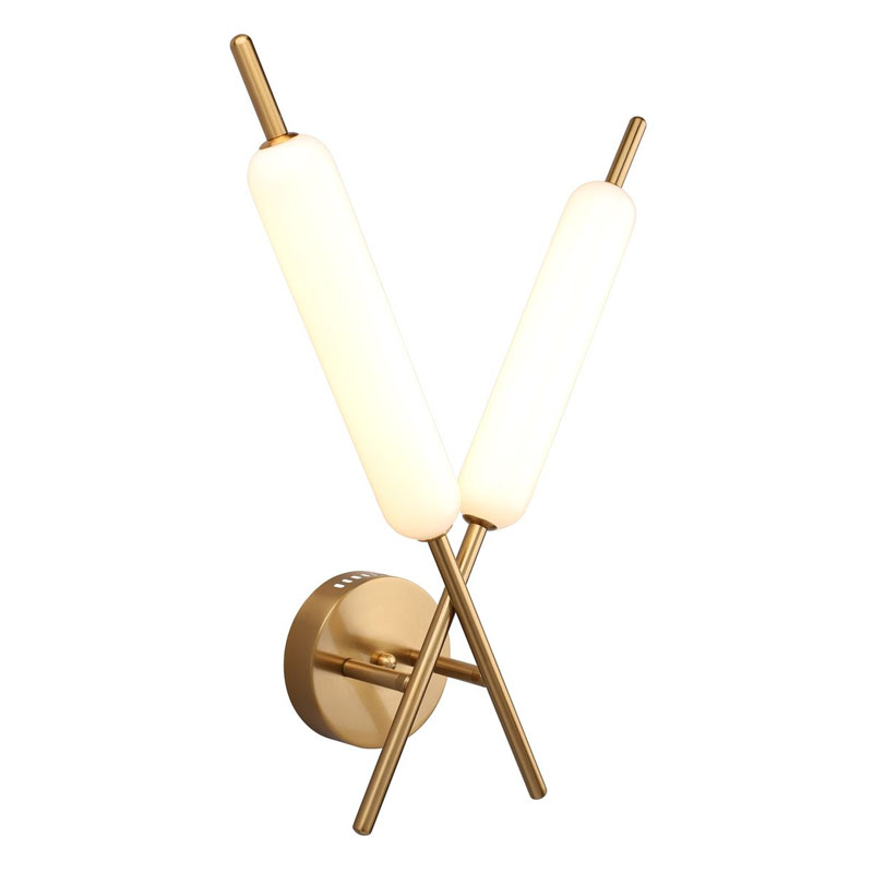 Бра Reed Double Золотой Золотой Белый Бра Reed Double Золотой Золотой Белый в Тюмени | Loft Concept
