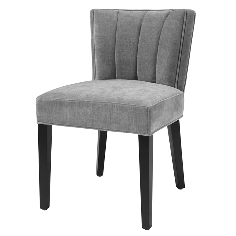 Стул Eichholtz Dining Chair Windhaven Grey Серый Черный Стул Eichholtz Dining Chair Windhaven Grey Серый Черный в Тюмени | Loft Concept