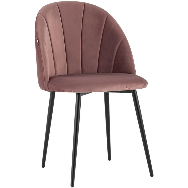 Стул Balsari S Chair Пыльно-Розовый Велюр Розовый пастельный Черный Стул Balsari S Chair Пыльно-Розовый Велюр Розовый пастельный Черный в Тюмени | Loft Concept