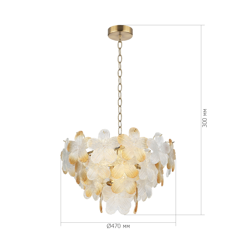 Люстра конусообразная с цветочными мотивами Light Floral Glow в Тюмени