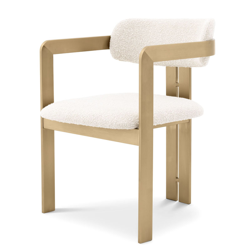 Стул Eichholtz DINING CHAIR DONATO Кремовый Золотой Стул Eichholtz DINING CHAIR DONATO Кремовый Золотой в Тюмени | Loft Concept