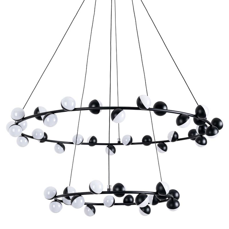 Люстра Vilelme Chandelier black double Черный Люстра Vilelme Chandelier black double Черный в Тюмени | Loft Concept