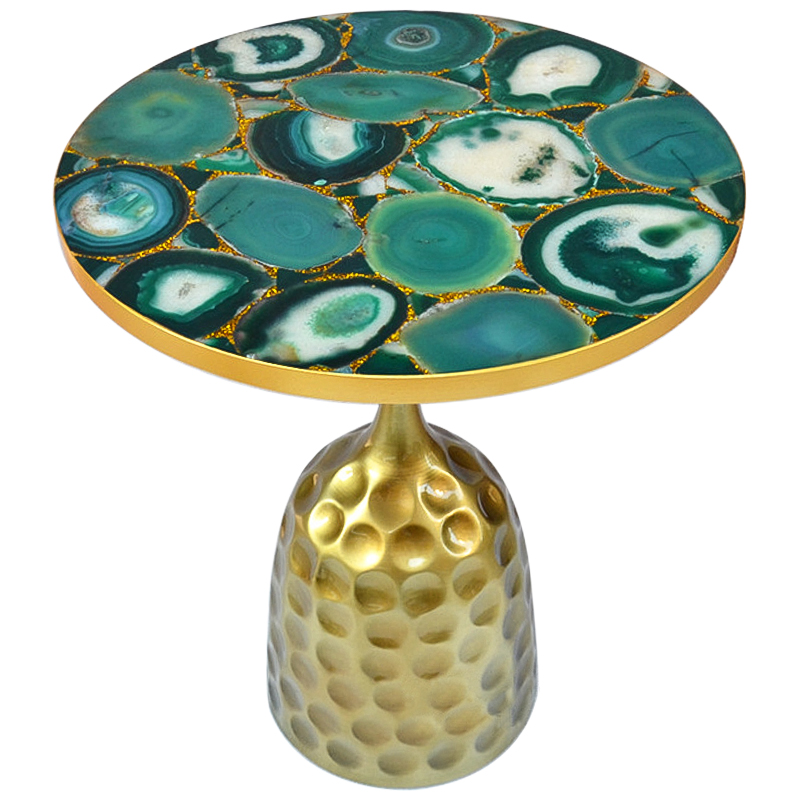 Приставной стол Cluster Surface Green Agate Side Table Зеленый Латунь Золотой Приставной стол Cluster Surface Green Agate Side Table Зеленый Латунь Золотой в Тюмени | Loft Concept