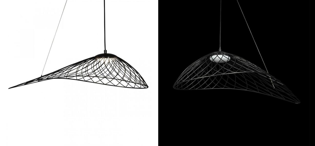 Светильник подвесной Friture Vertigo Pendant Black 75 см - фото