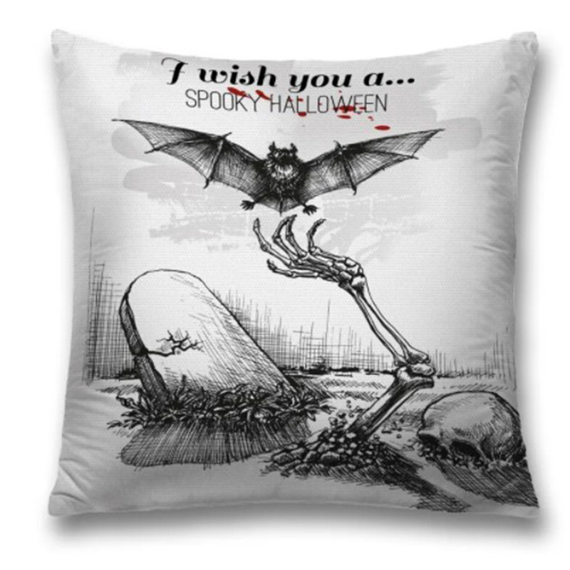 Подушка Spooky Halloween Черный Белый Подушка Spooky Halloween Черный Белый в Тюмени | Loft Concept