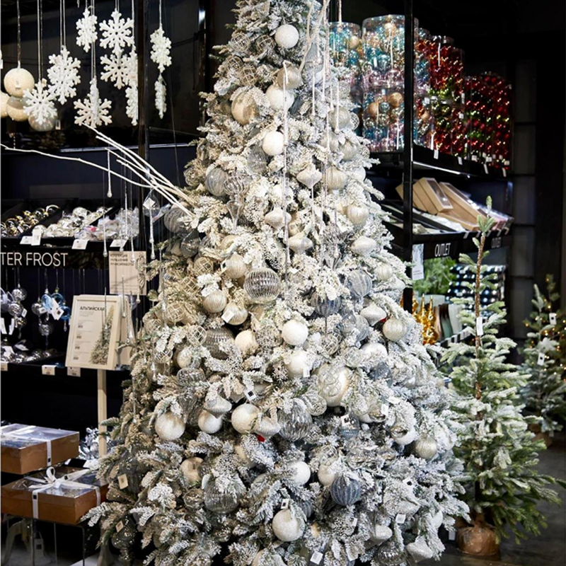 Дизайнерская Елка Заснеженная с Белыми елочными игрушками Christmas Tree White Hoarfrost Белый Дизайнерская Елка Заснеженная с Белыми елочными игрушками Christmas Tree White Hoarfrost Белый в Тюмени | Loft Concept