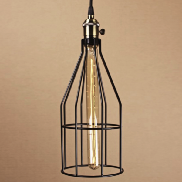 Подвесной светильник Wire Cage Pendant Twix Black Черный Подвесной светильник Wire Cage Pendant Twix Black Черный в Тюмени | Loft Concept