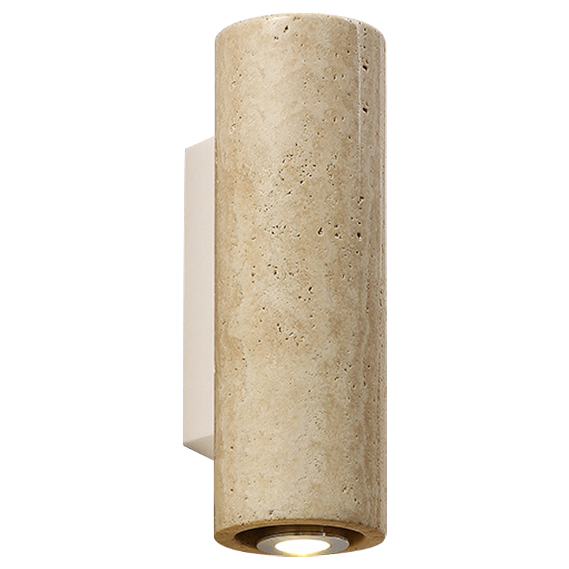 Бра Travertine Cylinder Spot Wall Lamp Бежевый Песочный Белый Бра Travertine Cylinder Spot Wall Lamp Бежевый Песочный Белый в Тюмени | Loft Concept