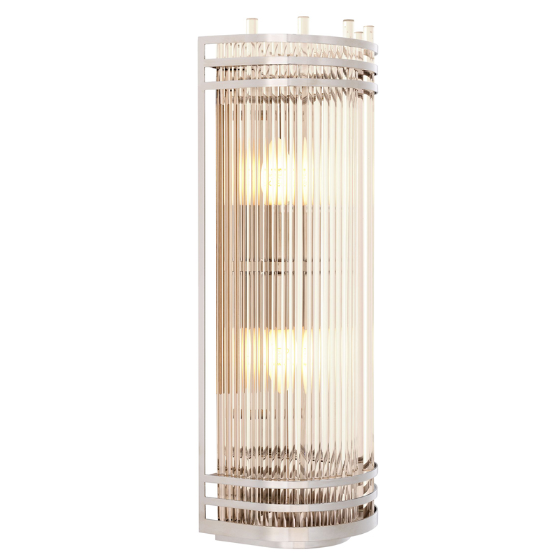 Бра Eichholtz Wall Lamp Gulf L Nickel Никель Прозрачный Бра Eichholtz Wall Lamp Gulf L Nickel Никель Прозрачный в Тюмени | Loft Concept