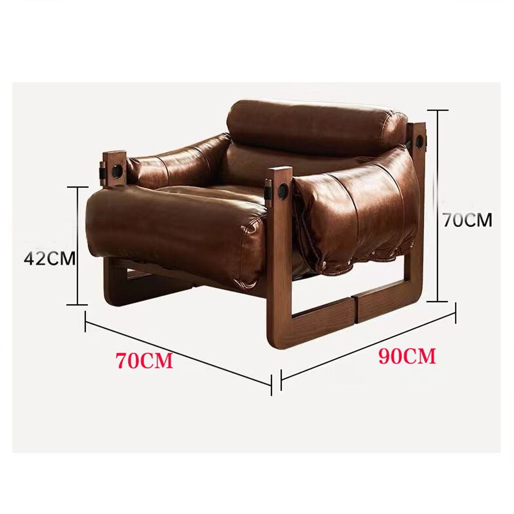 Кресло-диван кожаное на деревянном каркасе Medieval Furniture в Тюмени