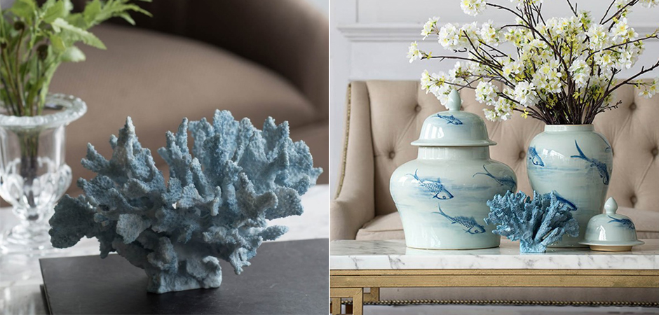 Статуэтка Coral Decor светло-голубой коралл Статуэтка Coral Decor светло-голубой коралл - Loft-Concept в Тюмени