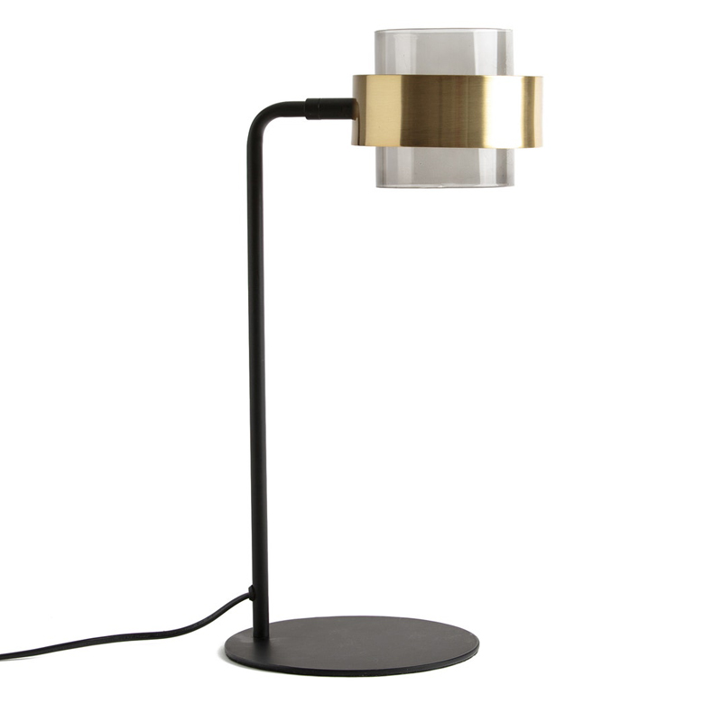 Настольная лампа Truvor Table Lamp Стекло Смок Латунь Черный Настольная лампа Truvor Table Lamp Стекло Смок Латунь Черный в Тюмени | Loft Concept