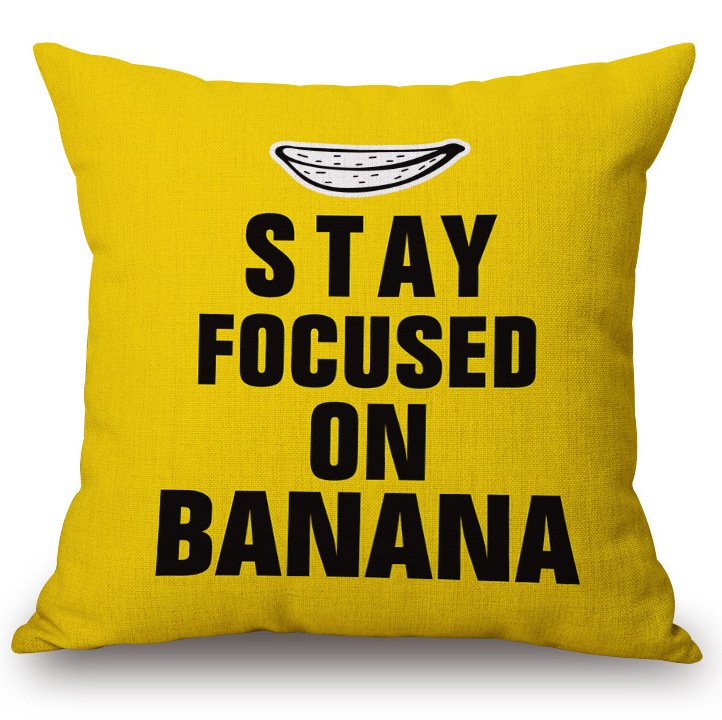 Декоративная подушка Stay Focused on Banana Желтый Декоративная подушка Stay Focused on Banana Желтый в Тюмени | Loft Concept